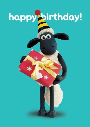 Shaun the Sheep Happy Birthday Present Greetings Card